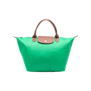 LONGCHAMP Le Pliage Polyamide Canvas Dumpling Bag Handbag Medium Size Women's Green