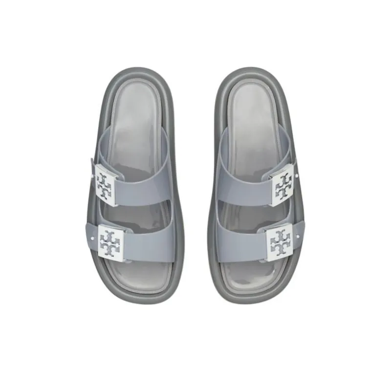 TORY BURCH Slide Slippers Women's Light Gray-3