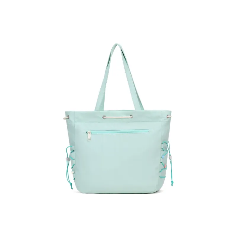VANWALK Polyester Tote Bag, Shoulder Bag Women's Taro Purple/Mint Blue/Vanilla White-5