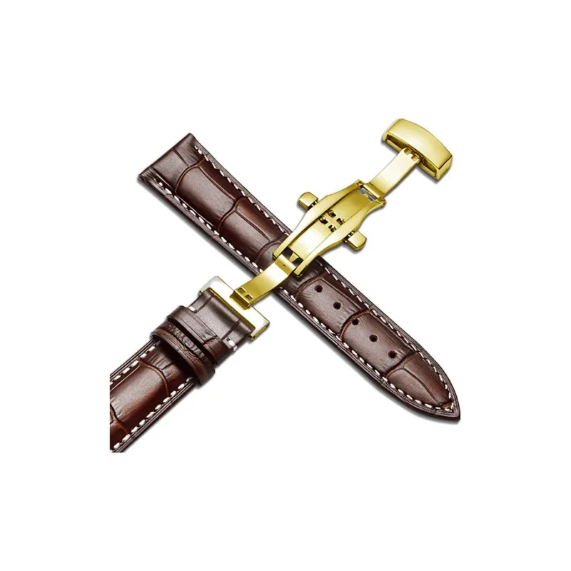 MILANQIAN M&Q Casio Compatibility Watch Band 12 24mm Genuine Leather Material-22