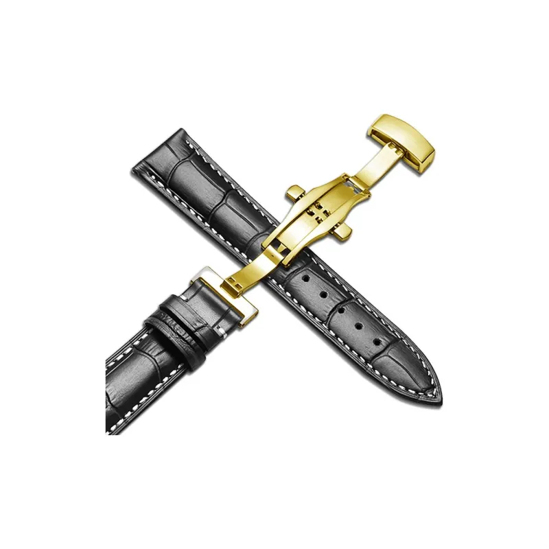 MILANQIAN M&Q Casio Compatibility Watch Band 12 24mm Genuine Leather Material-26