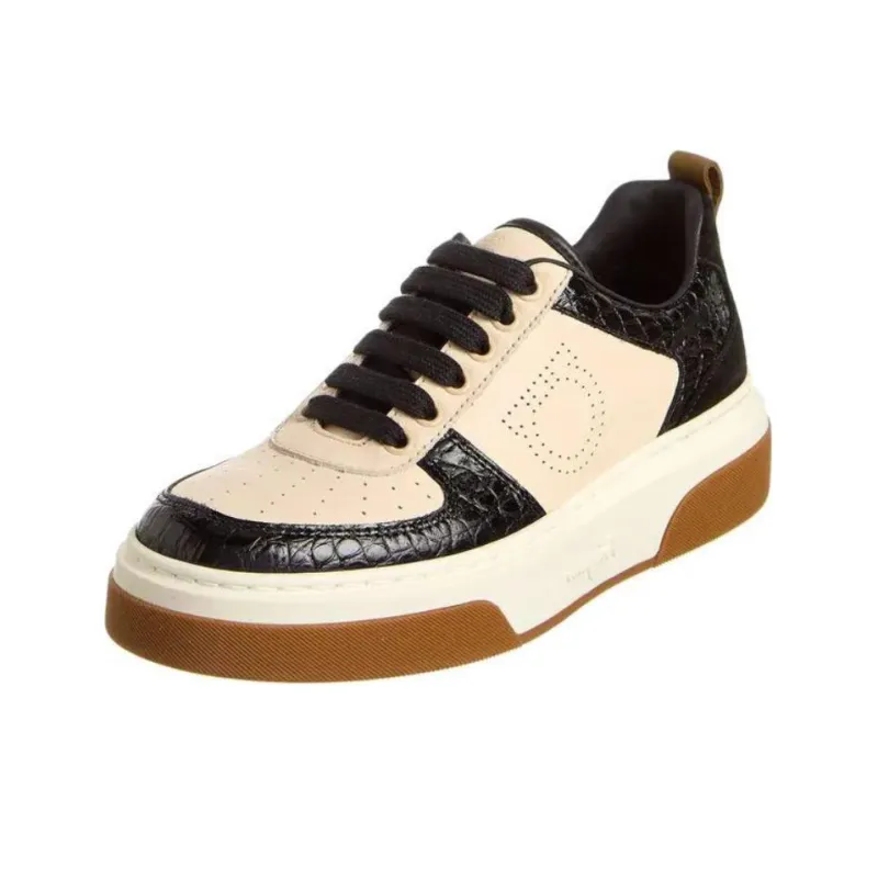 FERRAGAMO Stylish Skateboarding Shoes Men's Black-0