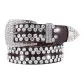 Genuine Leather Full Diamond Coffee
