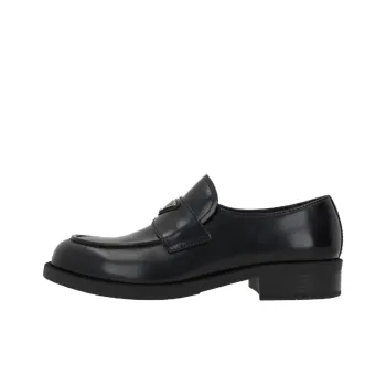 PRADA Triangle Logo Slip On Loafers