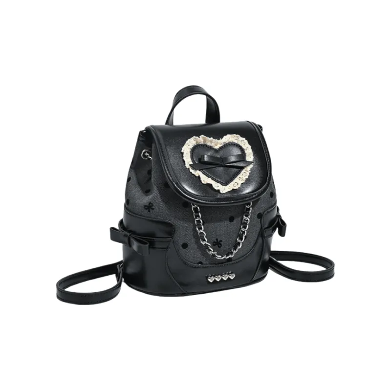 NOMK PU Handbag Backpack Regular Women's Dusty Pink/Classic Black-15