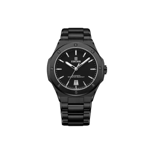 EBOHR 메커니컬 무브먼트 남성 중국 시계 44MM 블랙