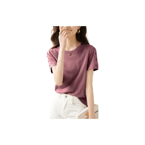 Mo Han Yi Mei T-Shirts Women's Rubber Pink