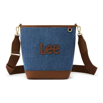 Lee Fabric Shoulder Bag, Bucket Bag, Crossbody Bag Regular Women's Denim Blue
