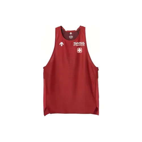 DESCENTE PRO Tank Tops Men Red/Black