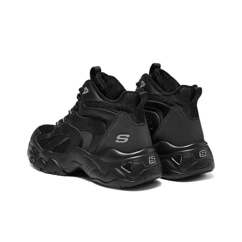 Skechers DLITES Anti Slip Wear Resistant Mid Top Running Shoes Women's Black-3