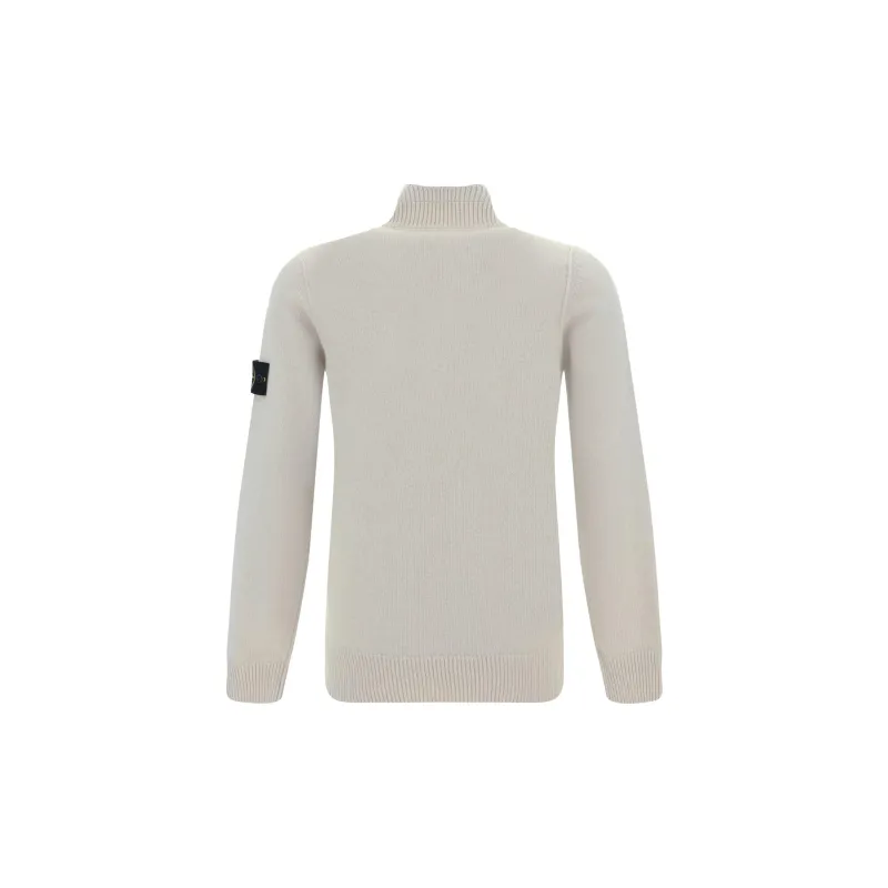 STONE ISLAND Buttoned High Neck Jumper-1