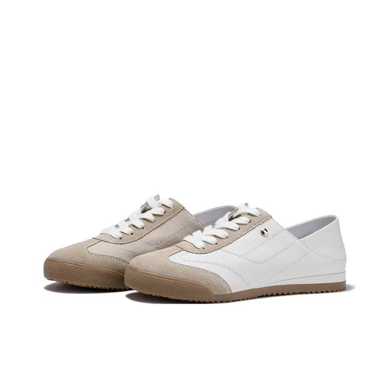 BELLALILY Moisture Wicking Lightweight Low Top Casual Shoes Women's Apricot-1