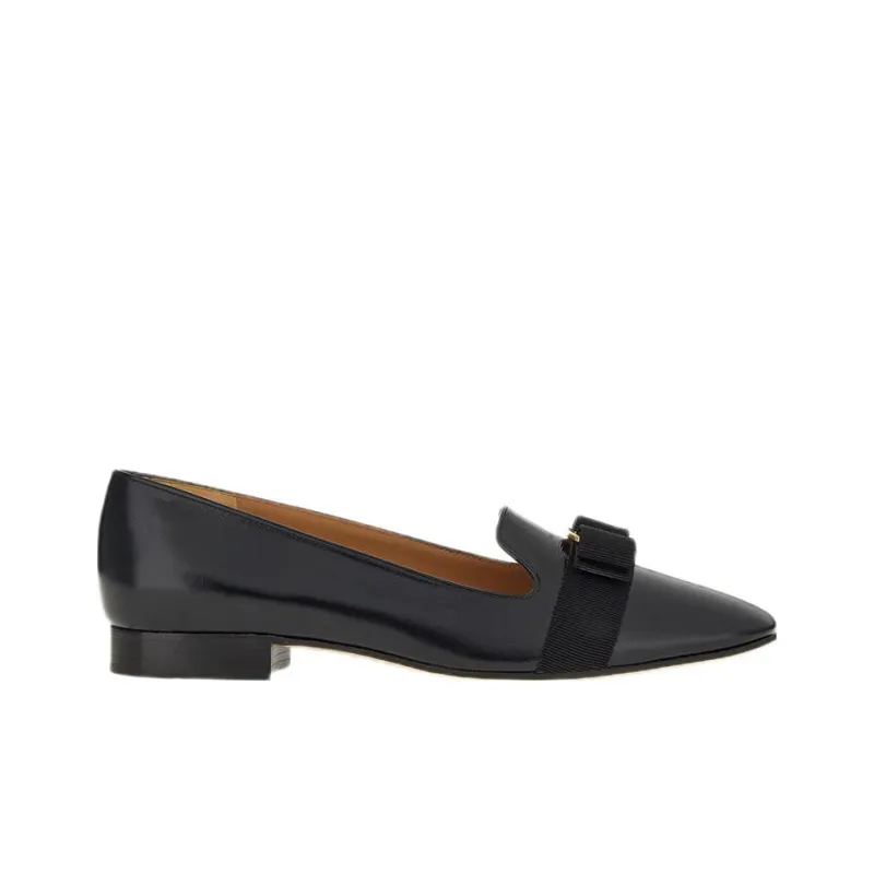 FERRAGAMO Vara Flat Shoes Women's Black-1
