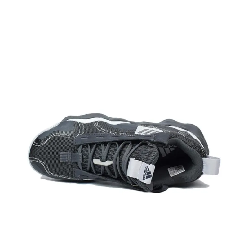 Adidas Anti-Slip Wear-Resistant Low-Top Basketball Shoes Men's Gray-3