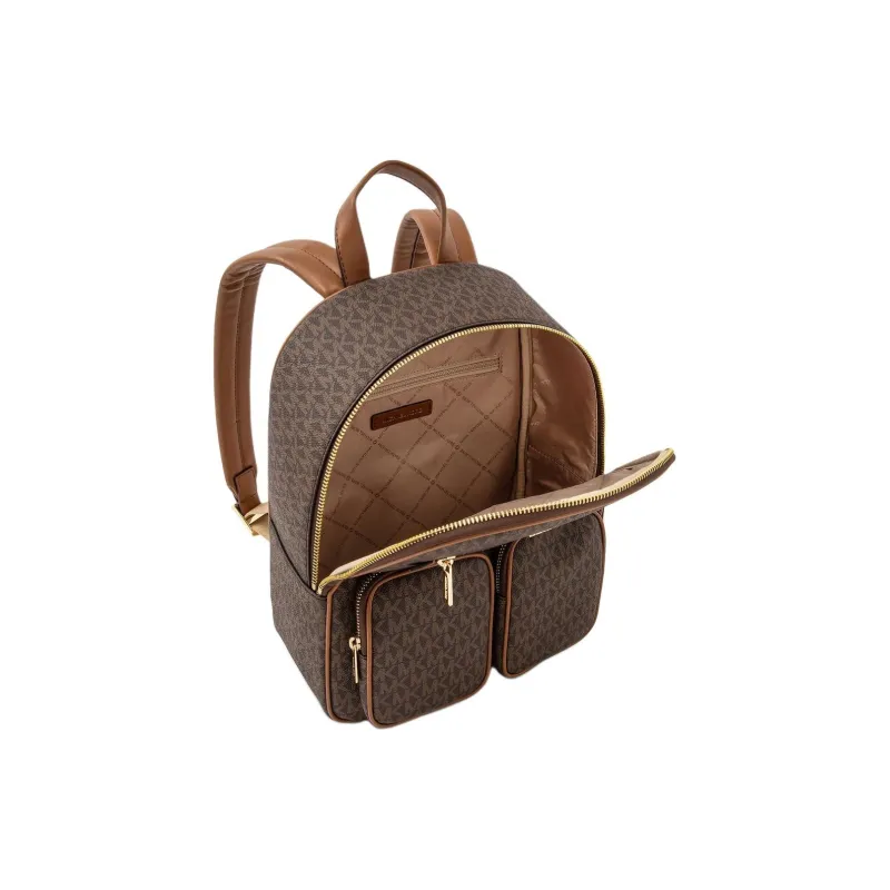 MICHAEL KORS Jet Set Item Coated Canvas Backpack Medium Size Women's Brown-2