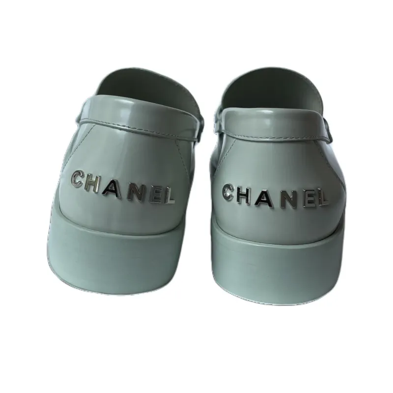 CHANEL Loafers Women's Light Green-3