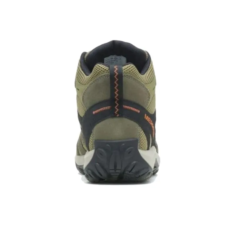 MERRELL Slip-Resistant Water-Resistant Mid-Top Trekking Shoes Men's Green-3