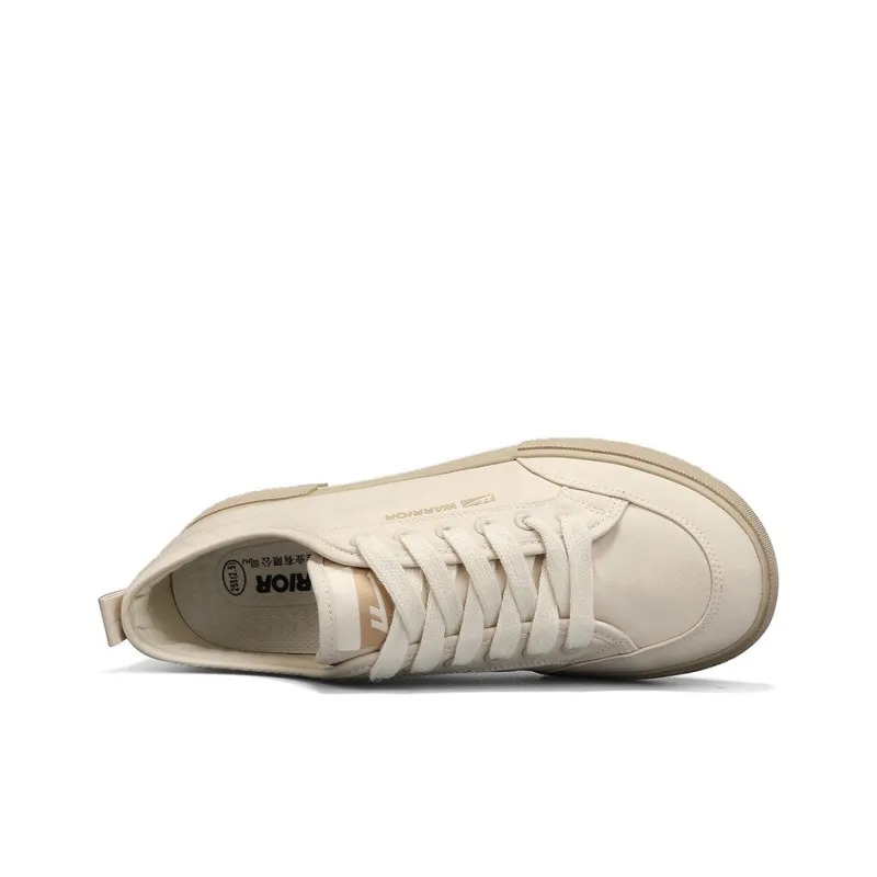 Warrior Wear resistant, Lightweight, Breathable, And Non slip. Low Top Canvas Shoes Men's Beige-3