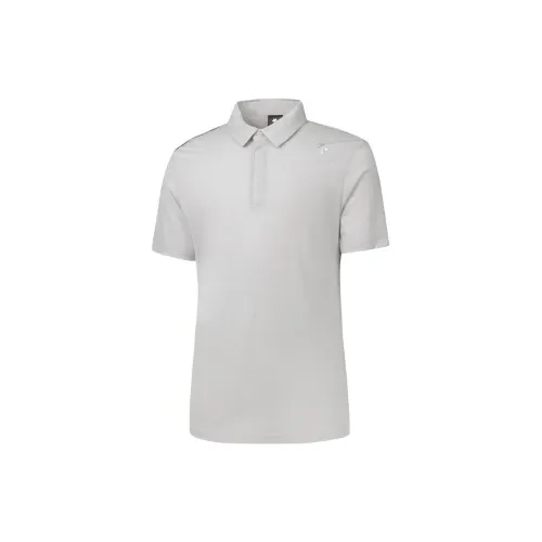 DESCENTE Science And Technology Polo Shirts Men Light Grey