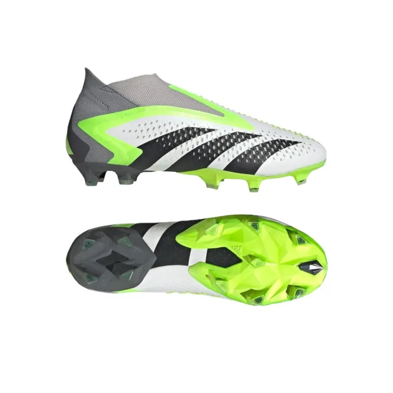 Adidas Predator Accuracy+ Fg Cloud White Core Black Lucid Lemon-3