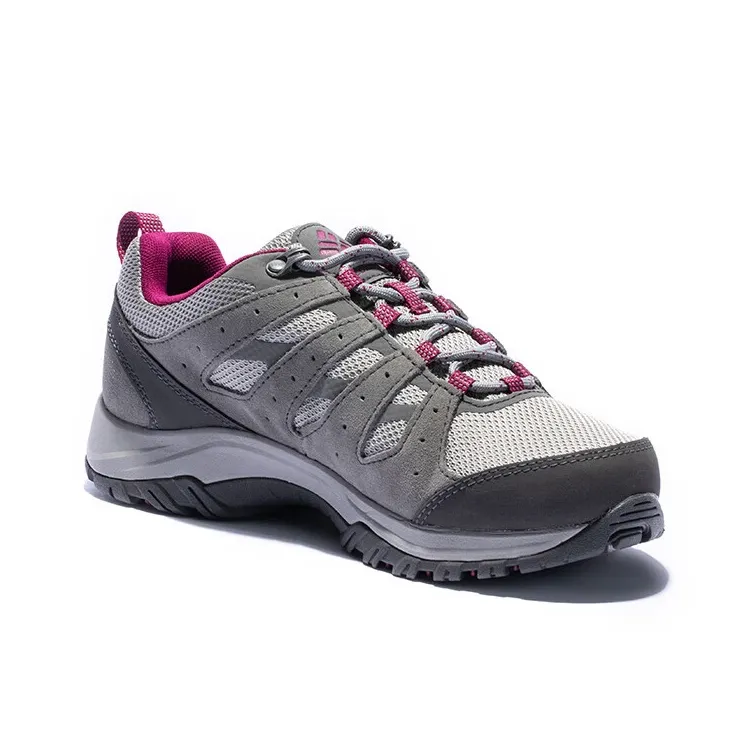 Columbia Anti Slip Wear Resistant Low Top Trekking Shoes Women's Gray Pink-1