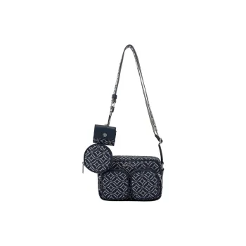 MICHAEL KORS Jet Set Item Jacquard Crossbody Bag, Shoulder Bag Medium Size Women's Marine Blue