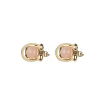 COACH Gemstone Zircon Stud Earrings Women's Pink