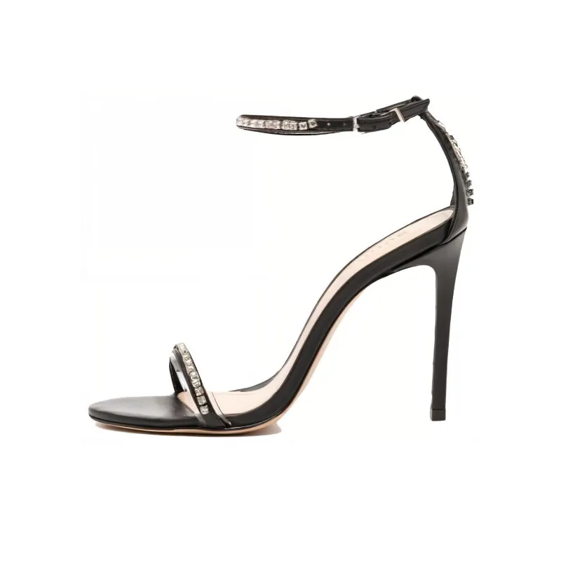 Schutz Strap Sandals Women's Black-0