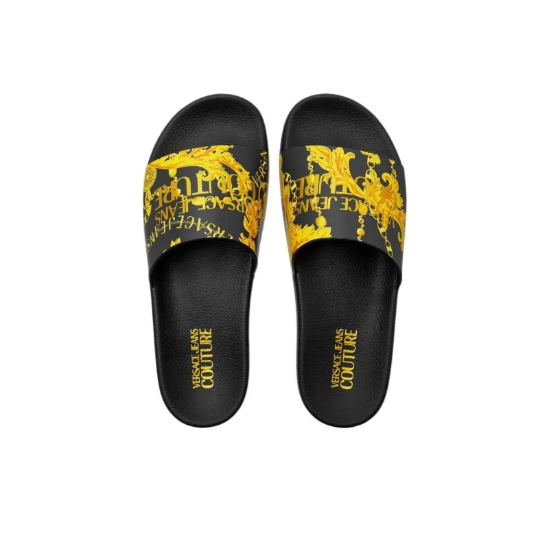 FANSIZHE Slide Slippers Men's Black-3