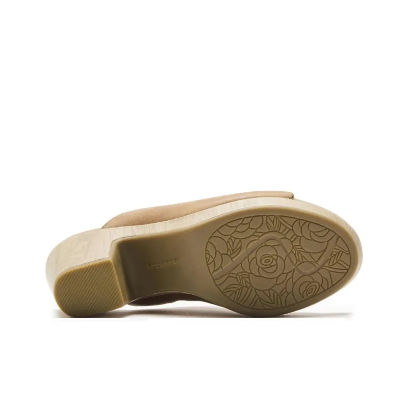 ROCKPORT Rubber Sole Slip Resistant Abrasion Resistant Slide Slippers Women's Brown-4