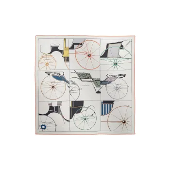 HERMES Silk Silk Scarves Women's Beige
