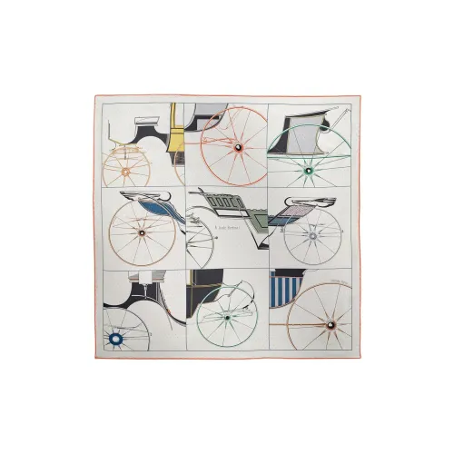 HERMES Silk Silk Scarves Women's Beige
