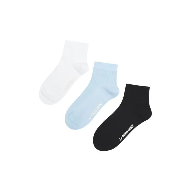 LI NING 1990 Ankle Socks Women's 3 Pack-0