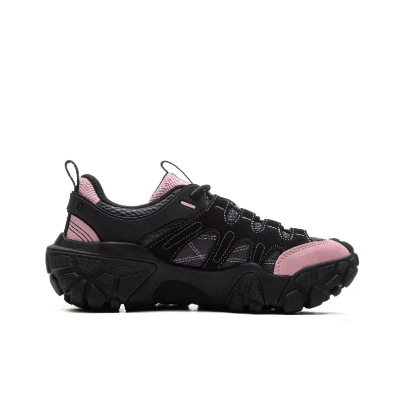 LiNing Dunes Cushioning Anti Slip Wear Resistant Breathable Height Increasing Low Top Casual Shoes Women's Black Pink-1