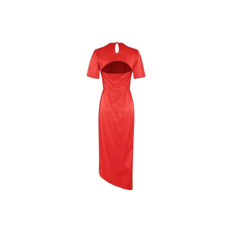 MOSCHINO Jeans Cut Out Asymmetric Midi Dress-1