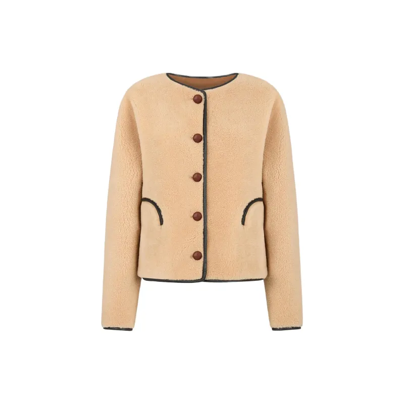 Blazé Milano Reversible Shearling Bolero Jacket-1