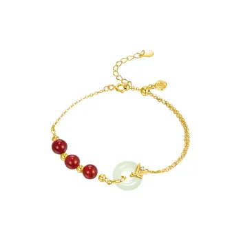 Mom's Gift S925 Silver Hetian Jade Bracelets Women's Pale Greenish White Jade