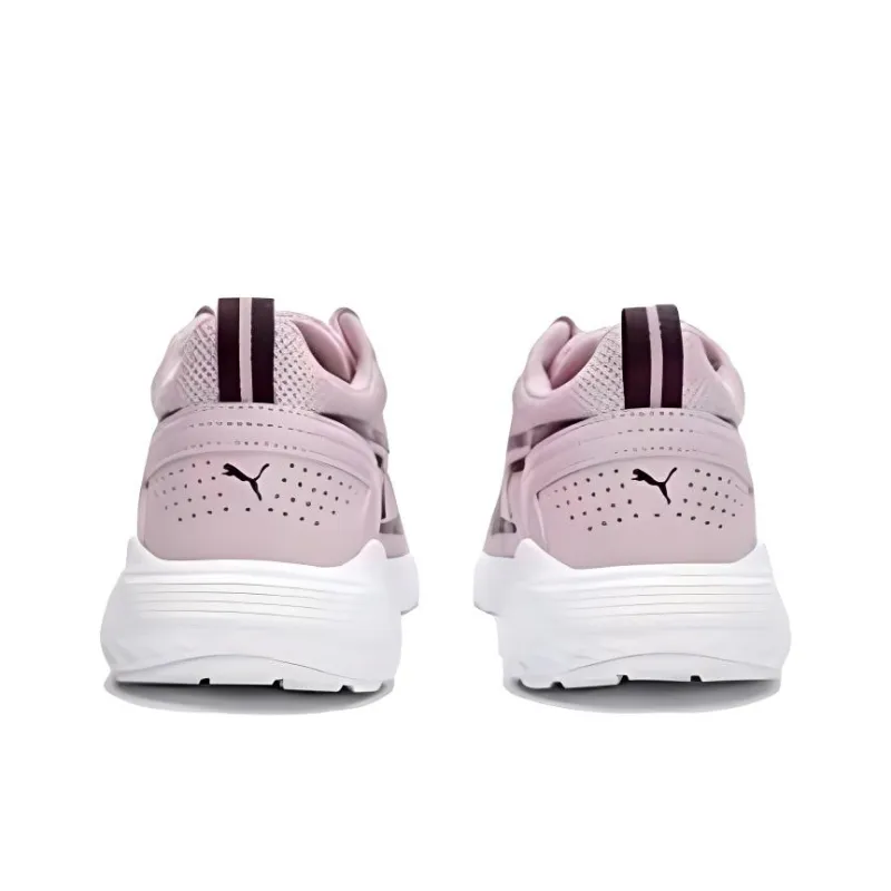PUMA All Day Active Anti Slip Wear Resistant Low Top Kids' Running Shoes Purple Pink Teenagers-3