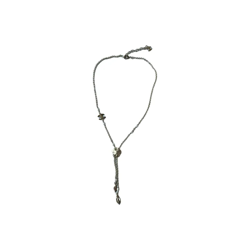 CHANEL Pearl, Rhinestone Necklaces Women's Gold-2