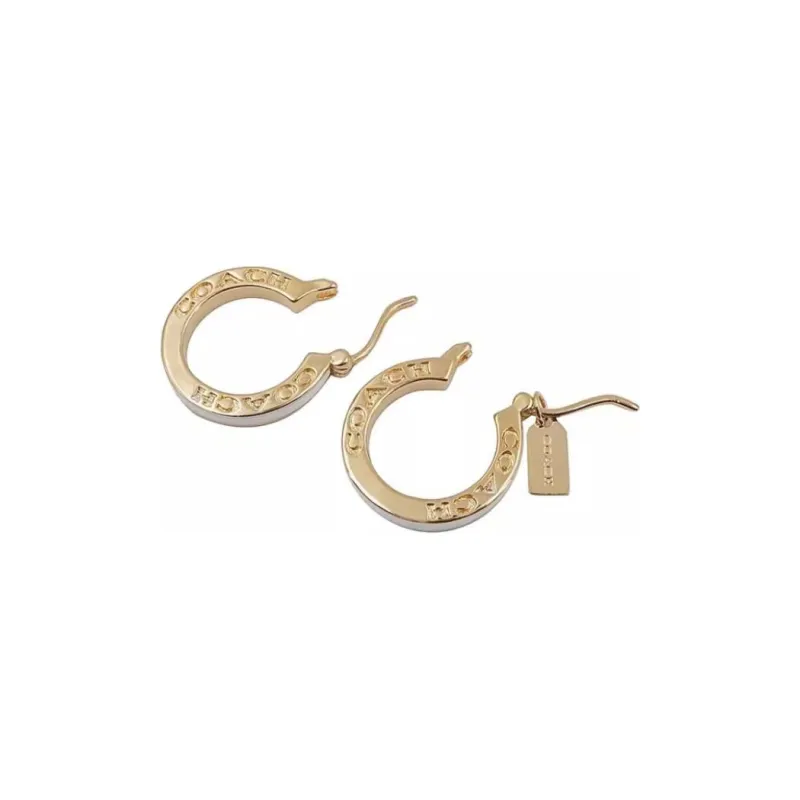 COACH Alloy Earrings Women's Gold-2