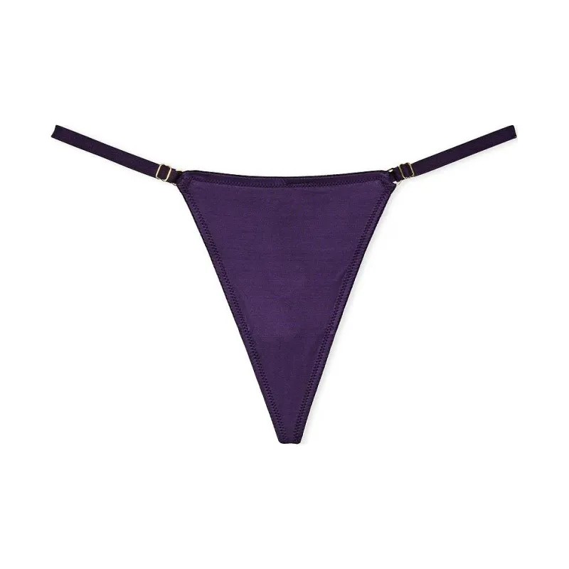 Victoria's Secret Very Sexy V-Hardware Adjustable V-String Panty / Amethyst Underpants Women's 1 Pack Amethyst-0
