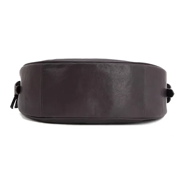 Clos Top Grain Vegetable Tanned Calfskin Apple Bag Portable Crossbody Bag Shoulder Bag Women's Brown/Black/Dark Purple-4