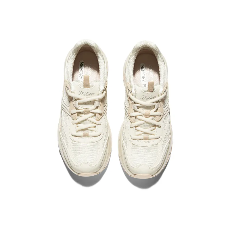 Skechers DLITES Durable Breathable Low Top Chunky Sneakers Women's Natural-4