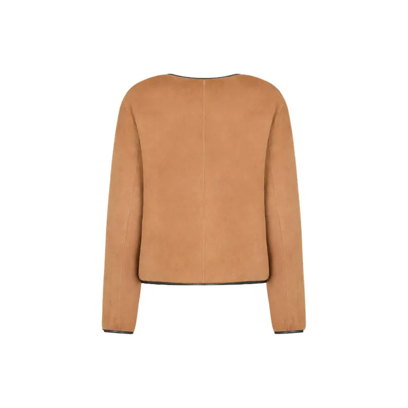 Blazé Milano Reversible Shearling Bolero Jacket-2