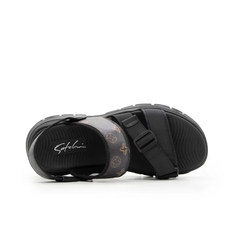 Satchi Beach Sandals Men's Black-3