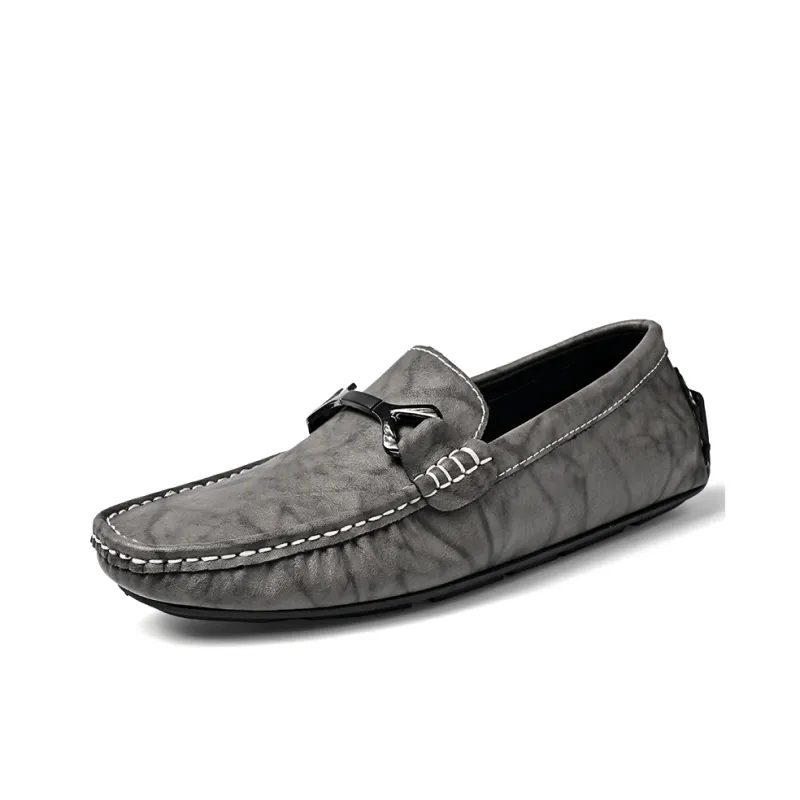 King Jinmai Men's Casual Shoes Men Low Top Black, Gray, Brown-8