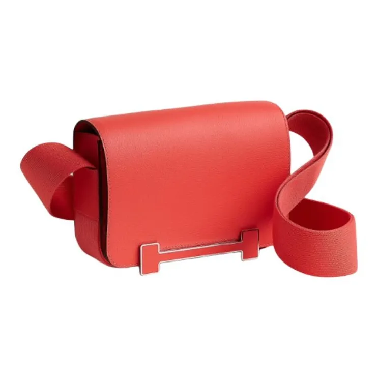 HERMES Geta Evercolor Calfskin Wooden Sandal Bag Crossbody Bag Shoulder Bag Women's Orange-2