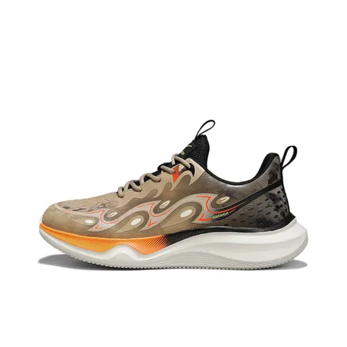 Warrior Lightweight Height Increasing Low-Top Casual Shoes Men's Sand Black Orange Red