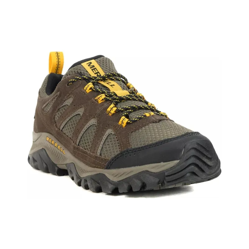MERRELL Oakcreek Low Top Outdoor Shoes Men's Brown Yellow-2