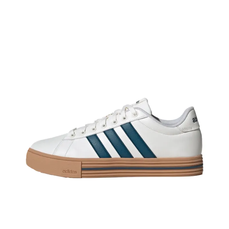 Adidas Anti Slip Wear Resistant Low Top Skateboard Shoes Unisex White Green Yellow-0